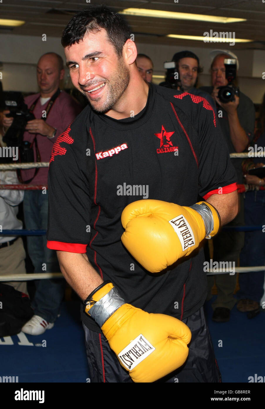 Boxen - Joe Calzaghe erarbeiten - Kingsway Gym - NewYork Stockfoto