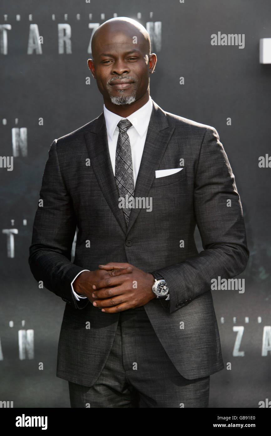 Djimon Hounsou in die Europa-Premiere die Legende von Tarzan Stockfoto