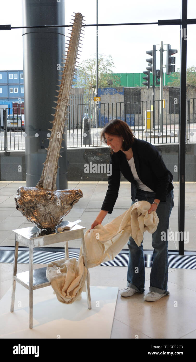 Sterling Silber-Skulpturen-Ausstellung Stockfoto