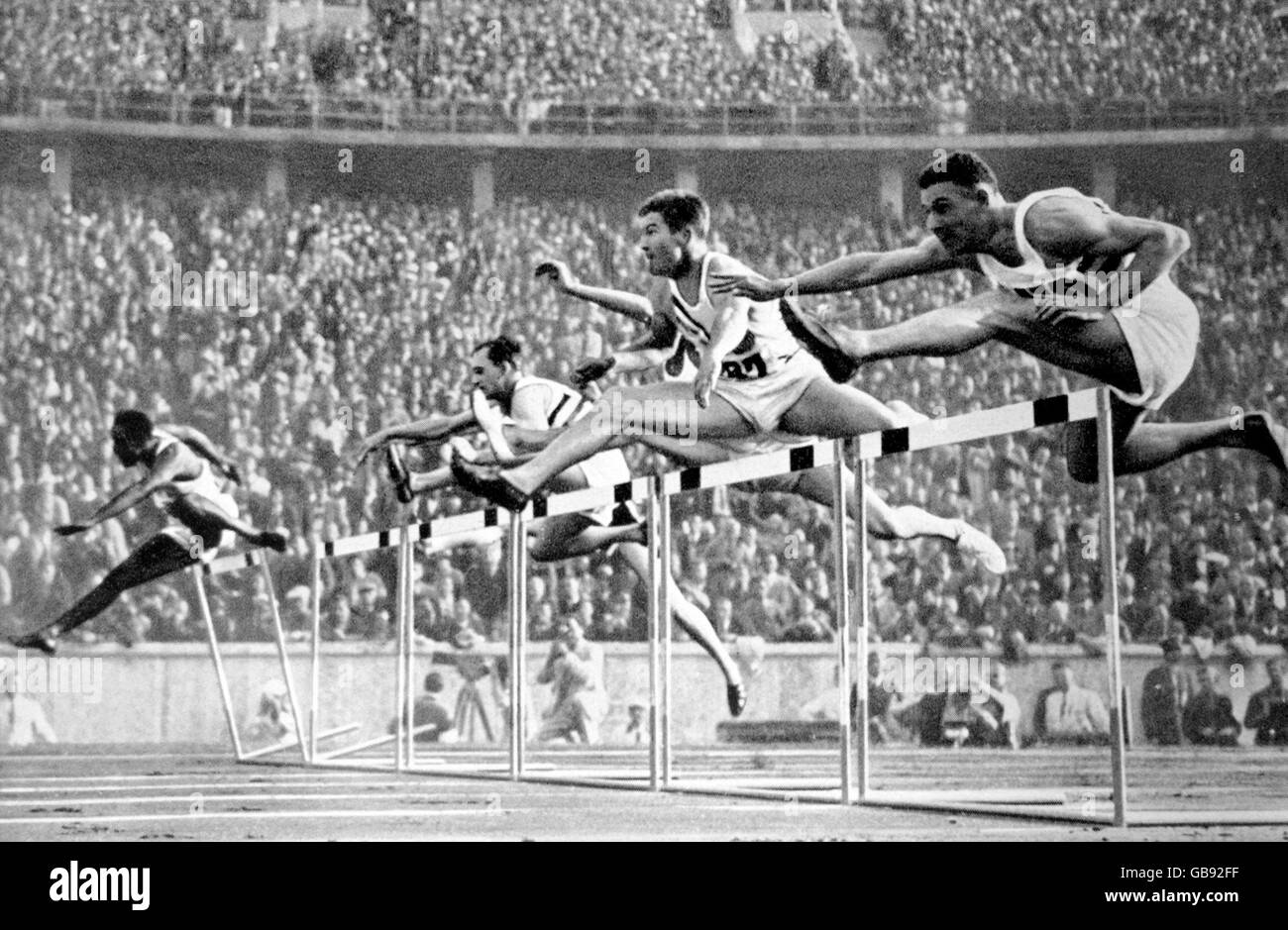 Leichtathletik Berlin Olympische Spiele 1936 Männer 110m Hürden