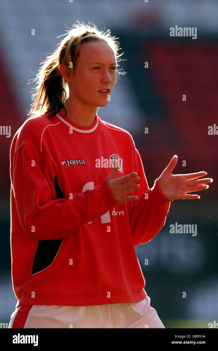 Fußball - FA Women's Premier League National Division - Charlton Athletic gegen Fulham. Charlton Athletic ist Jessica Smith beim Aufwärmen Stockfoto