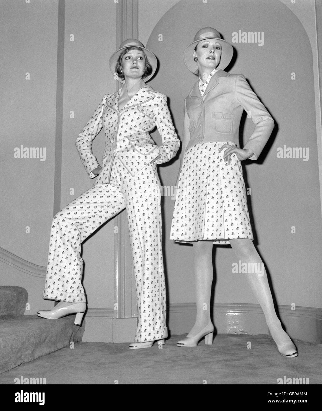 Mode - Dior-London Frühjahrskollektion - 1973 Stockfoto