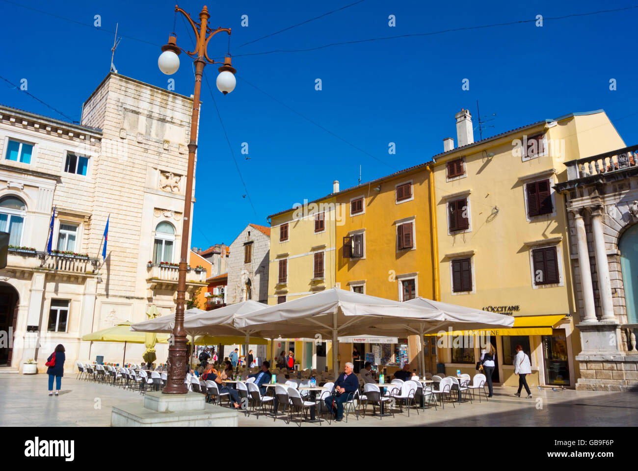 Narodni Trg, Altstadt, Zadar, Nord-Dalmatien, Kroatien, Europa Stockfoto