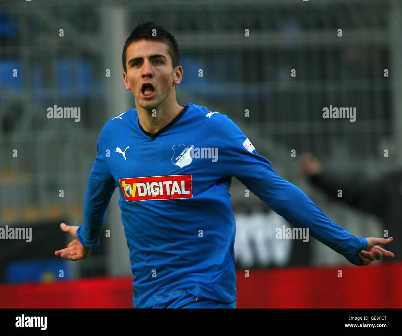 Vedad Ibisevic der TSG 1899 Hoffenheim feiert das Tor zum Auftakt Des Spiels Stockfoto