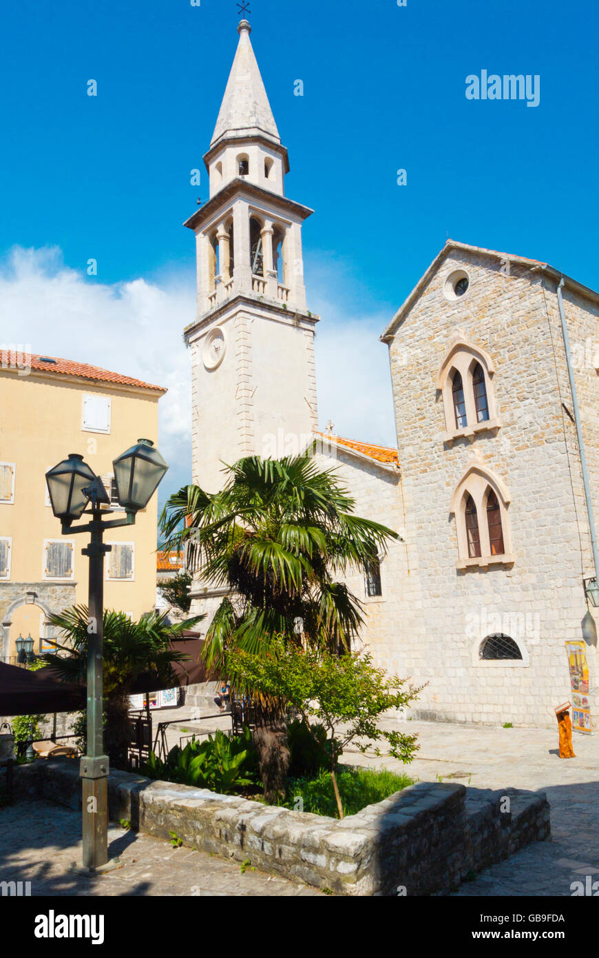 Katholische Kirche des Hl. Johannes, Starigrad, Altstadt, Budva, Montenegro, Europa Stockfoto