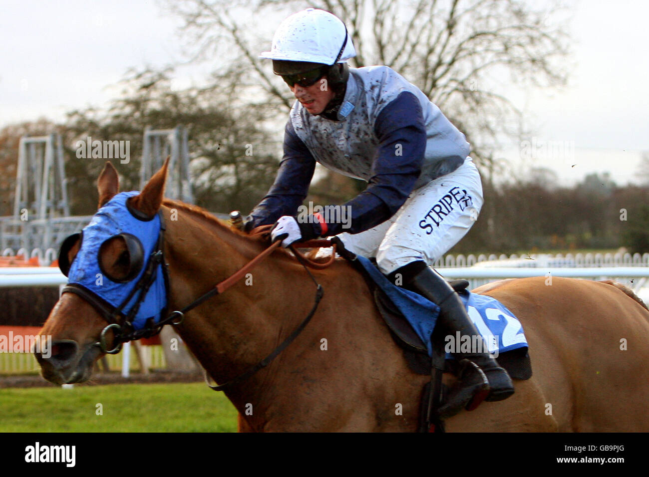 Pferderennen - Wetherby Racecourse. Three Lions unter Johnny Farrelly Stockfoto