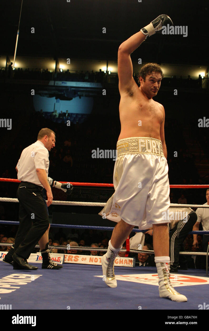 Boxen - britische Lightwight Title Fight - John Murray V Lee McAllister - Robin Park Centre Stockfoto