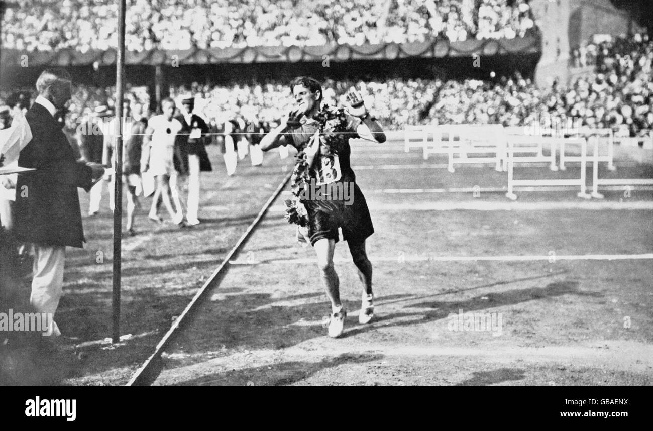 Leichtathletik - Stockholm Olympische Spiele 1912 - Marathon Stockfoto