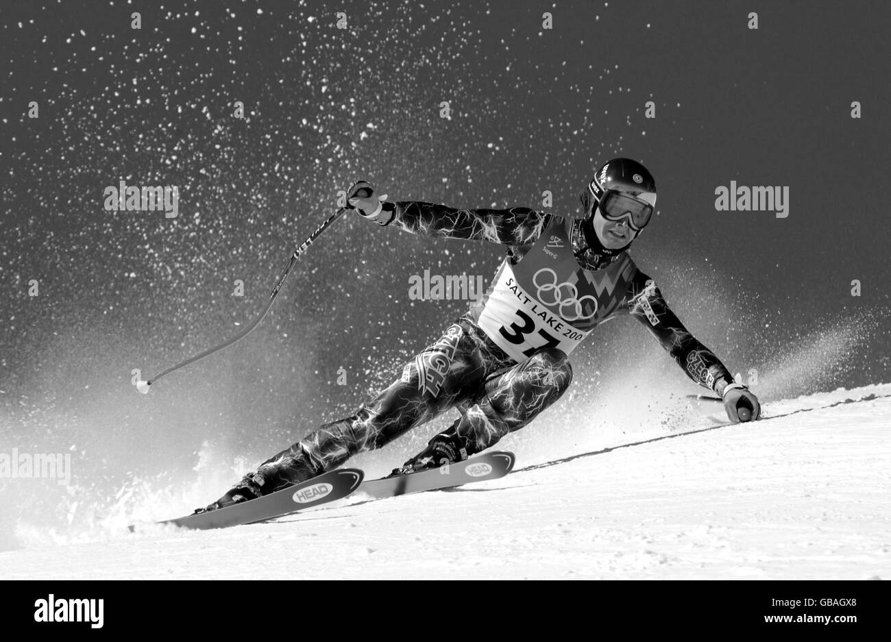 Olympischen Winterspiele - Salt Lake City 2002 - Alpine Ski - Super G der Herren Stockfoto