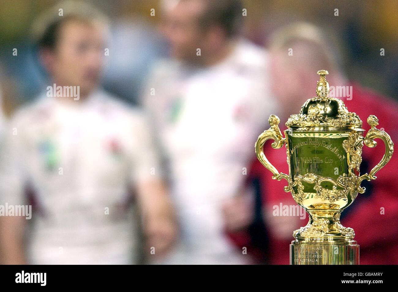 Rugby Union - Weltmeisterschaft 2003 - Finale - England gegen Australien. William Webb Ellis Trophy Stockfoto