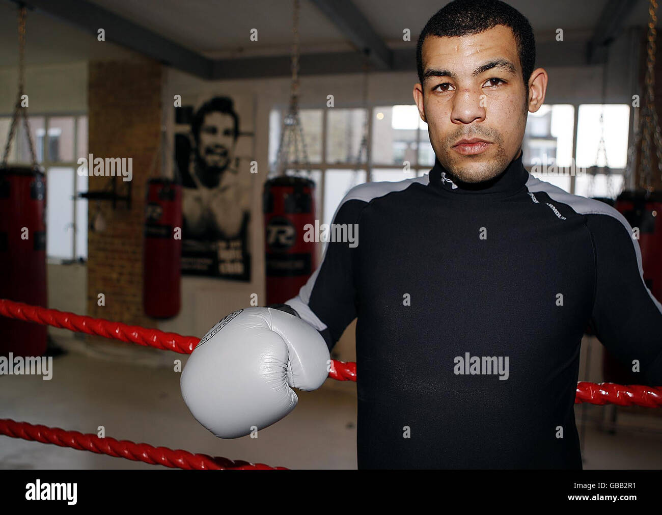 Boxen-Darren Sutherland Media Work Out - Real Fight Club Stockfoto