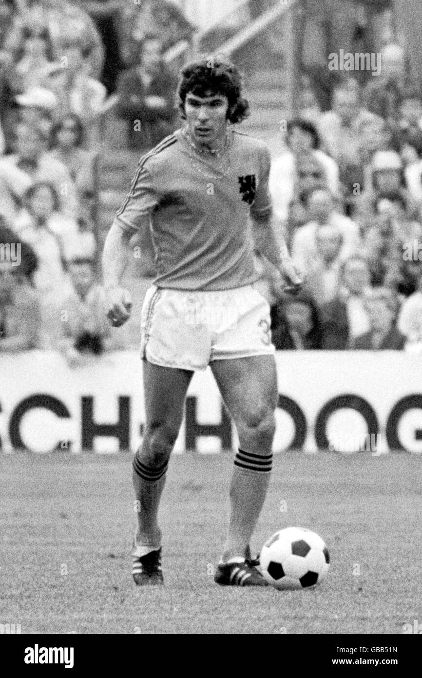 Fußball - Weltmeisterschaft Westdeutschland 74 - Finale - Westdeutschland gegen Holland. Wim van Hanegem, Holland Stockfoto