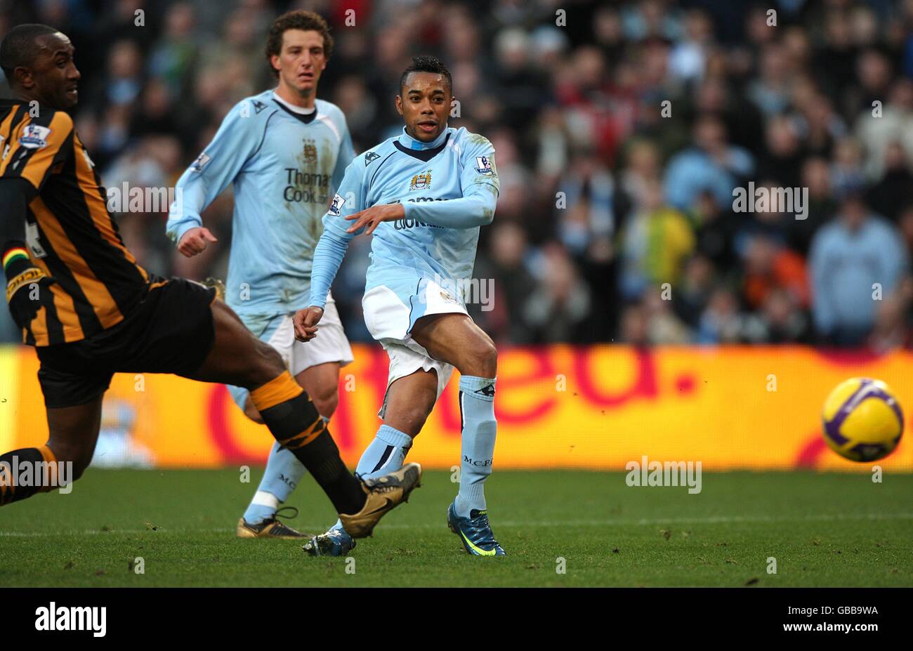 Fußball - Barclays Premier League - Manchester City gegen Hull City - City of Manchester Stadium Stockfoto