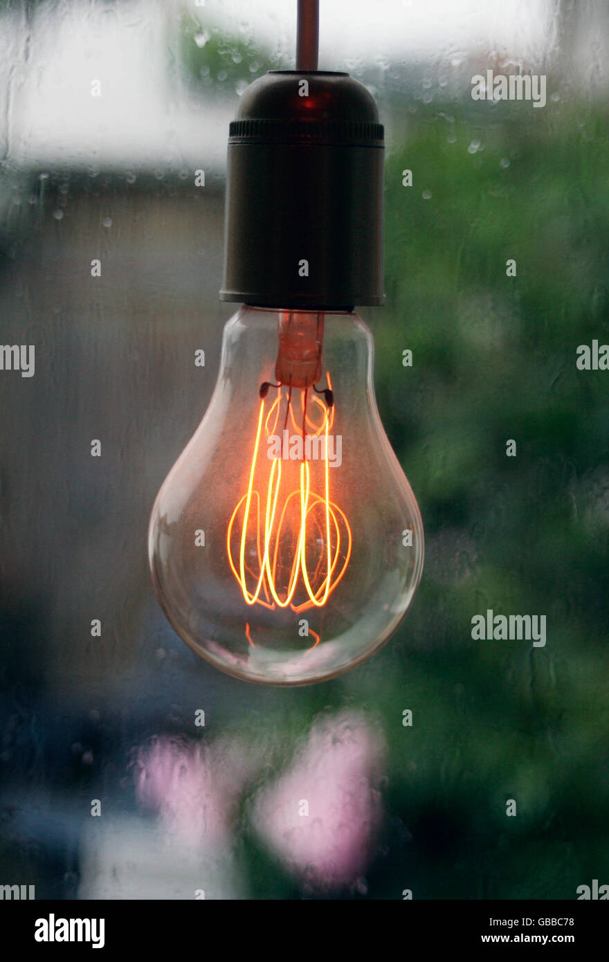 Glühlampe Filamente Stockfoto