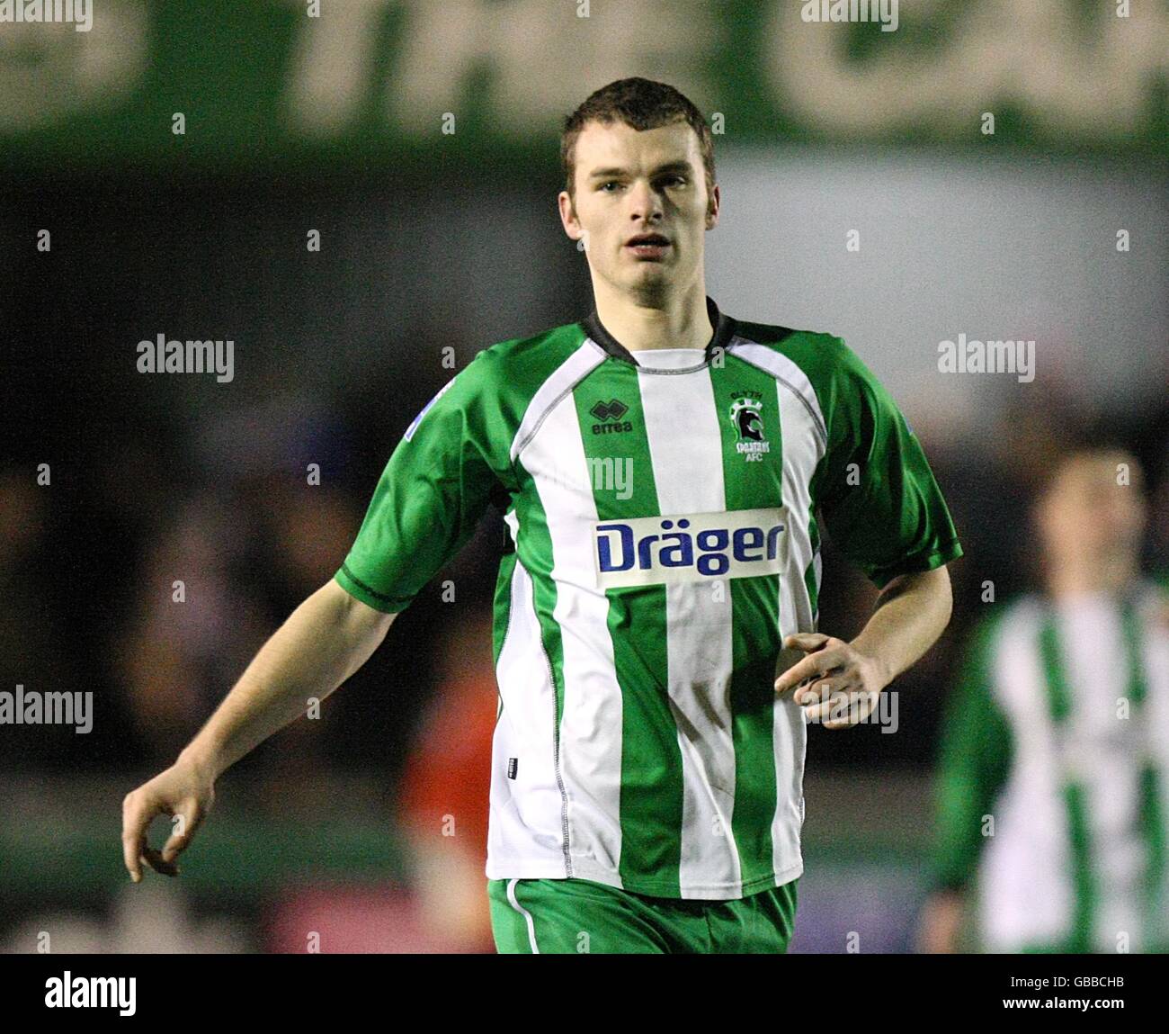 Fußball - FA Cup - Dritte Runde - Blyth Spartans gegen Blackburn Rovers - Croft Park. Robert Dale, Blyth Spartans Stockfoto