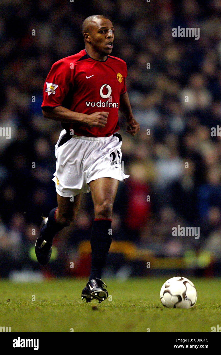 Fußball - FA Barclaycard Premiership - Manchester United / Newcastle United. Quinton Fortune, Manchester United Stockfoto