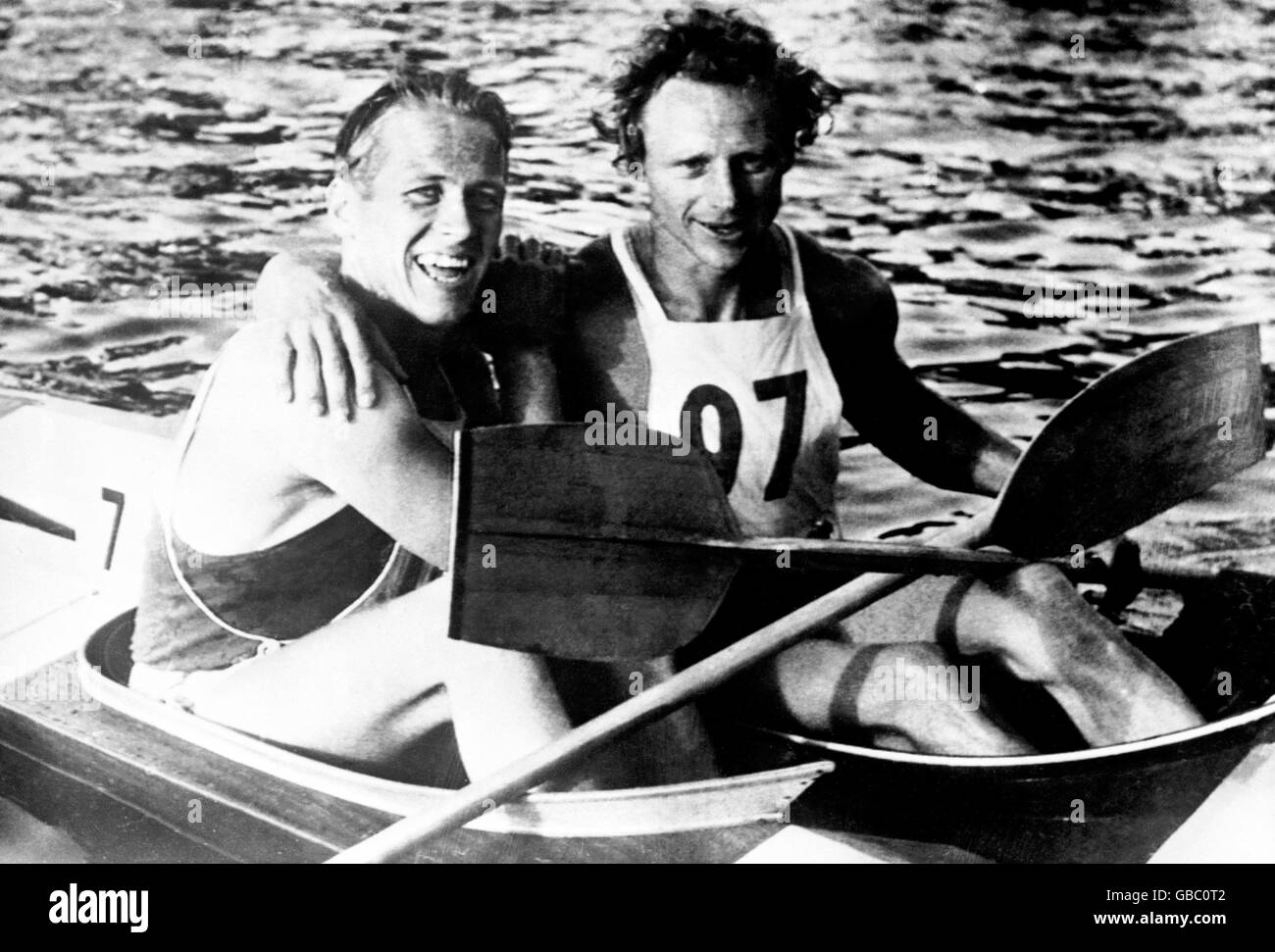 Kanu - Helsinki Olympische Spiele 1952 - Männer 1000m Kajak Singles Stockfoto