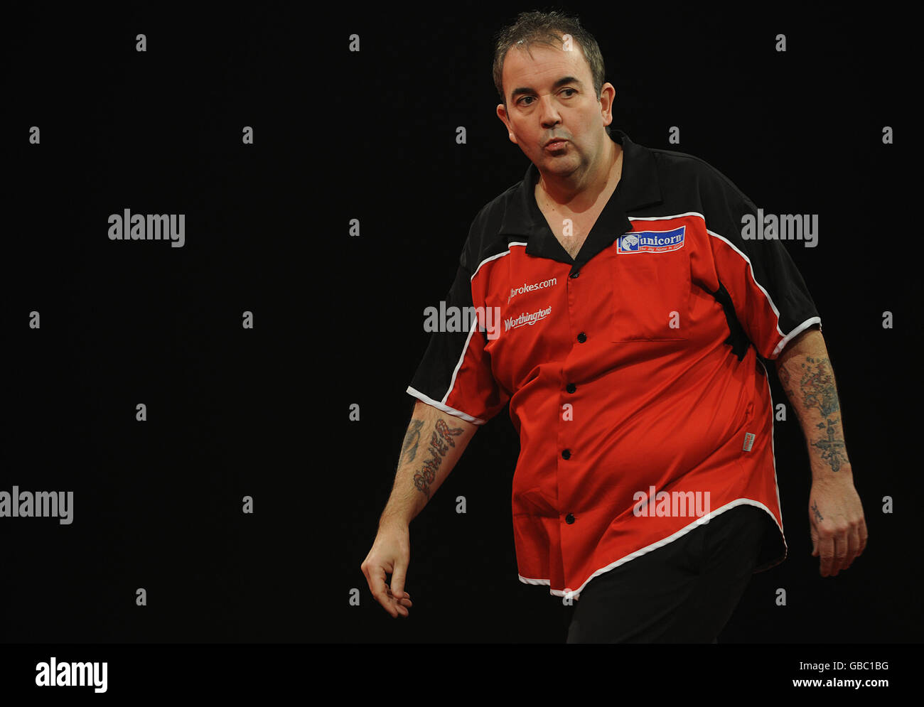 Darts - Ladbrokes.com World Darts Championship - Alexandra Palace. Phil Taylor im Viertelfinale gegen Co Stompe Stockfoto