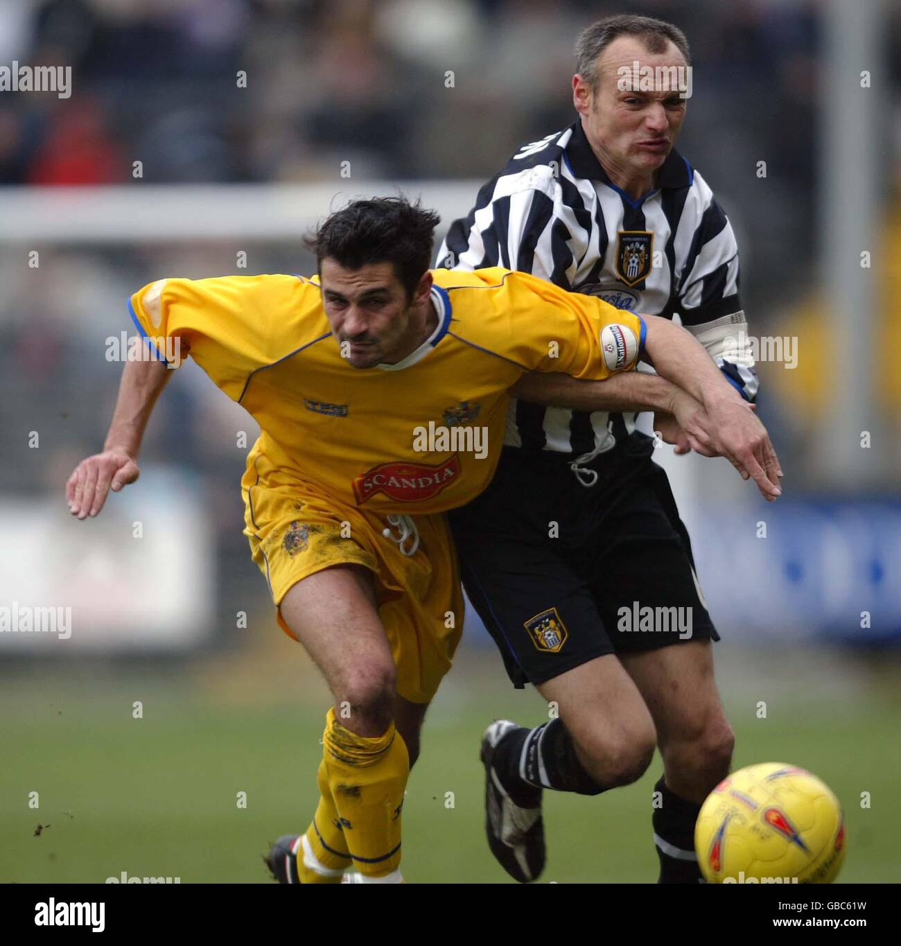 Fußball - bundesweit League Division Two - Notts County V Stockport County Stockfoto