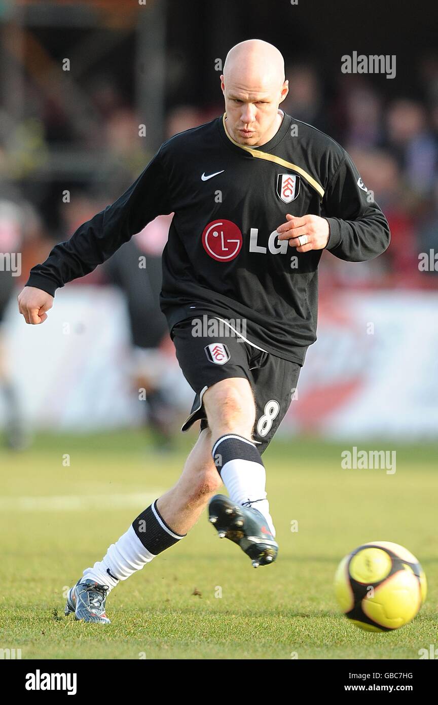 Fußball - FA Cup - vierte Runde - Kettering Town gegen Fulham - Rockingham Road. Andrew Johnson, Fulham Stockfoto