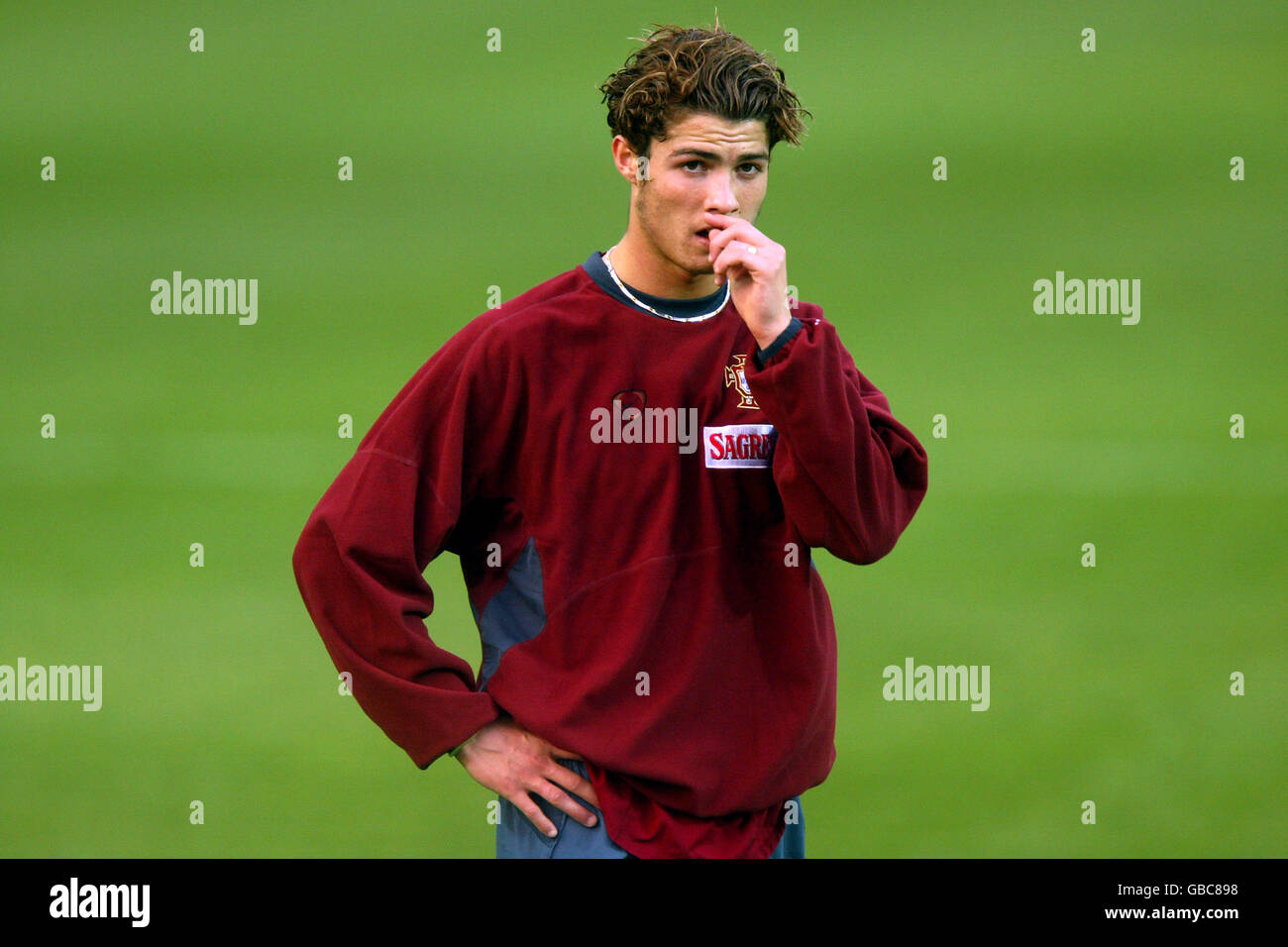 Fußball - International freundlich - Portugal gegen England - Portugal Training. Der Portugiesen Cristiano Ronaldo beim Training im Algarve-Stadion Stockfoto