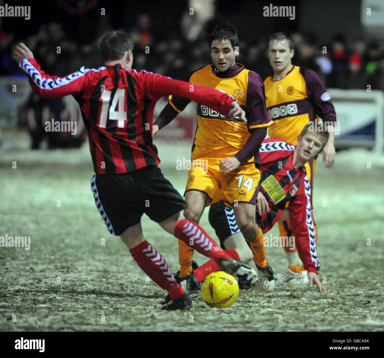 Fußball - Heimkehr Scottish Cup - Runde vier - Inverurie Loco Werke V Motherwell - Harlaw Park Stockfoto