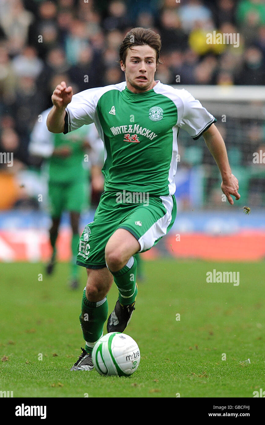 Fußball - The Homecoming Scottish Cup - vierte Runde - Hibernian V Hearts - Easter Road. Lewis Stevenson, Hibernian Stockfoto