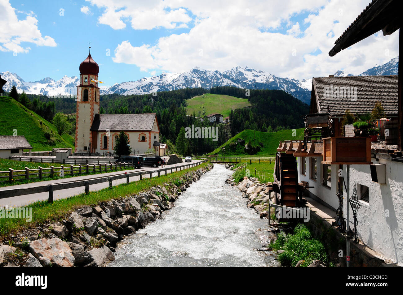 Bergbach, Bergdorf, Ötztal, Tirol, Oesterreich Stockfoto