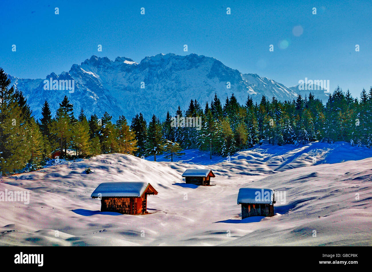 Karwendelgebirge, Isartal, Mittenwald, Upper Bavaria, Bayern, Deutschland Stockfoto