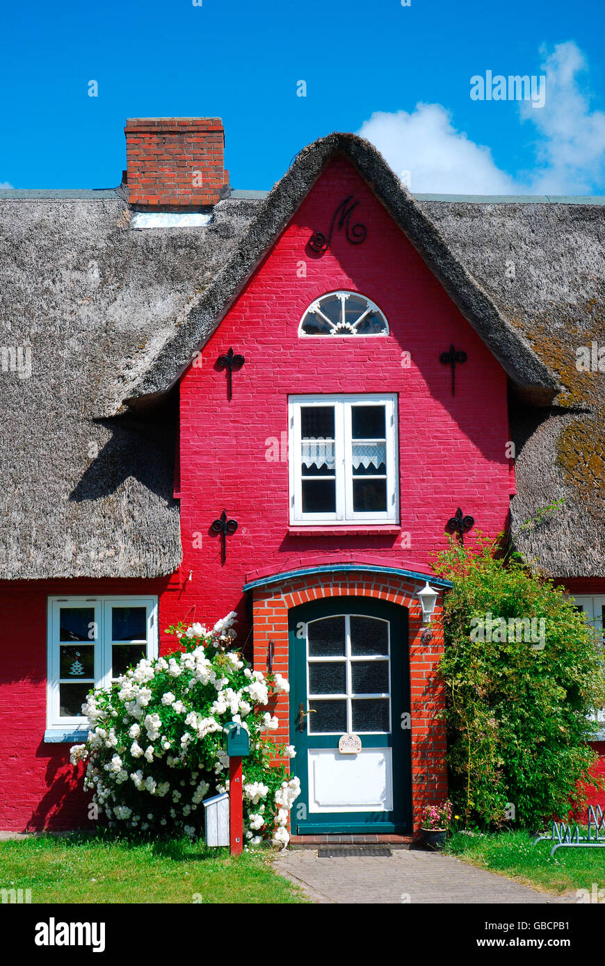 Friesische Haus, reetgedeckte Haus, Insel Amrum, Nordfriesland, Schleswig-Holstein, Deutschland Stockfoto