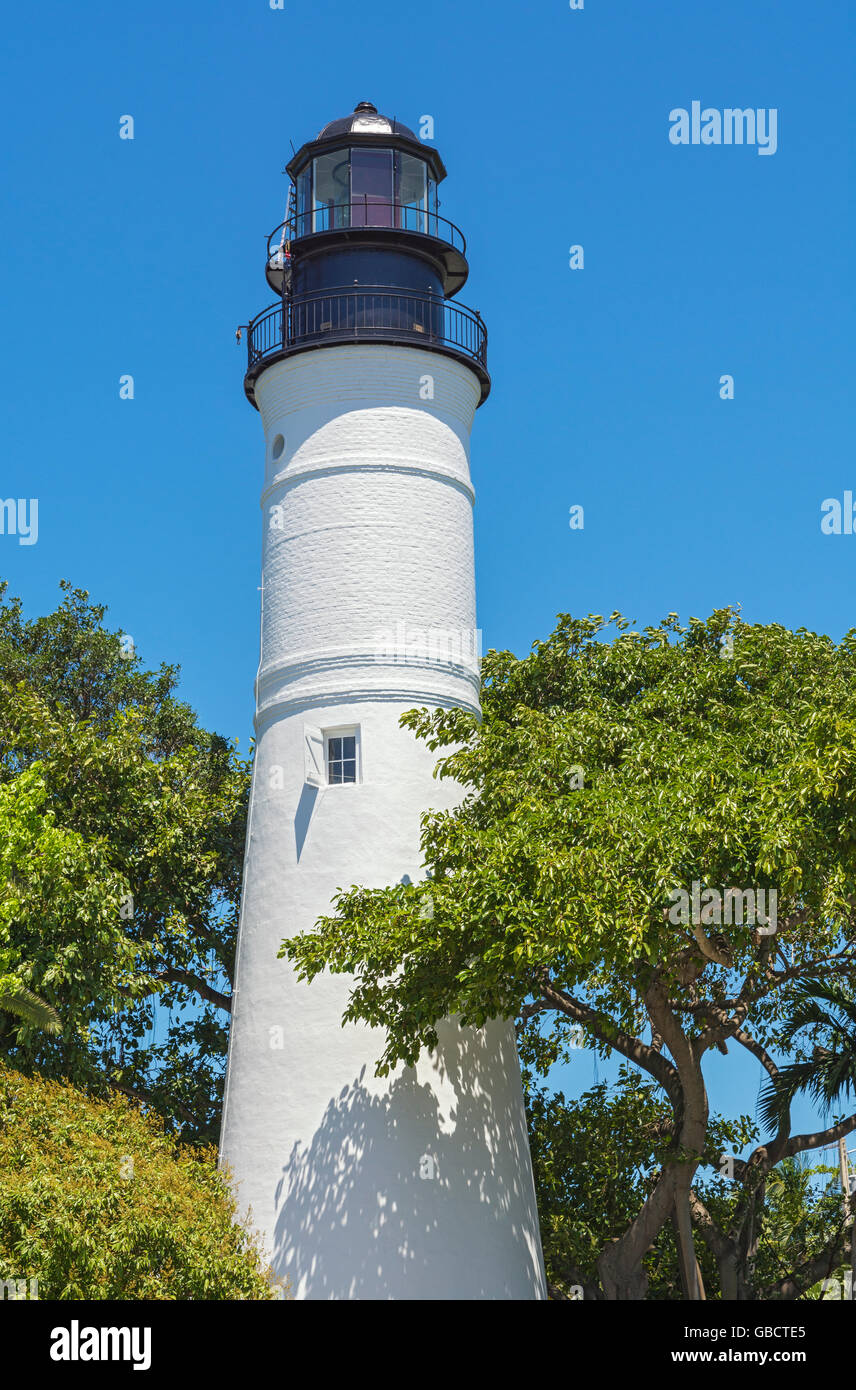 Florida, Key West, Leuchtturm-Museum, erbaut 1846, außer Dienst gestellt 1969 Stockfoto