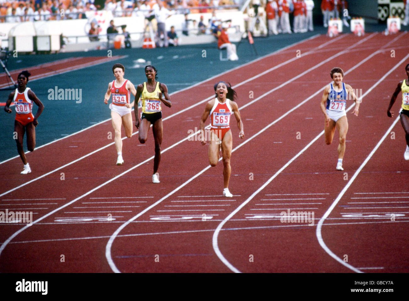 Leichtathletik - Olympischen Spielen von Seoul 1988 - Frauen 200m-Finale Stockfoto