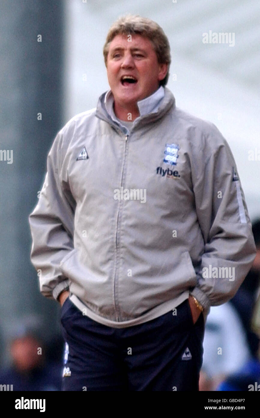 Fußball - FA Barclaycard Premiership - Birmingham City / Bolton Wanderers. Birmingham City Manager Steve Bruce Stockfoto