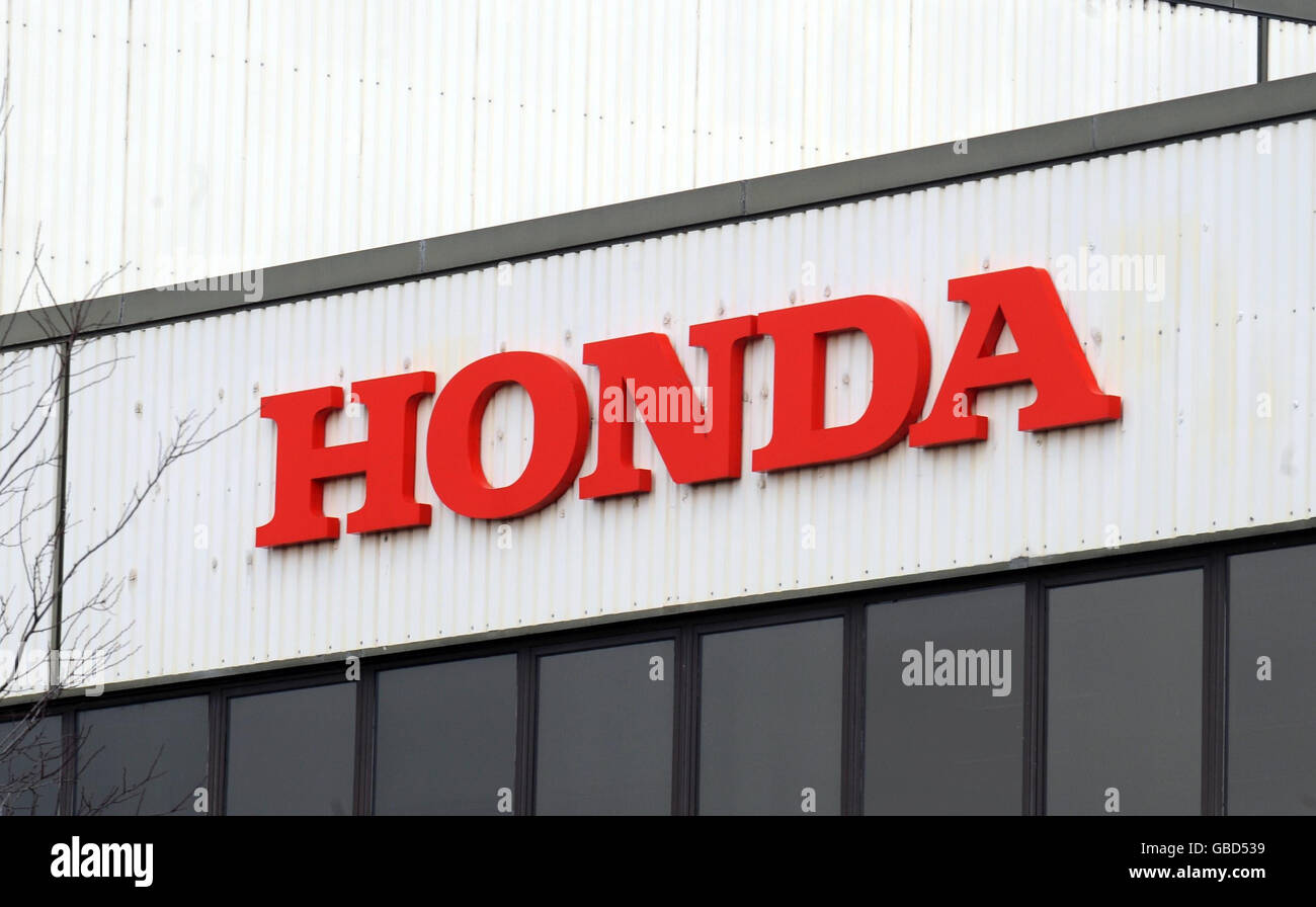 Swindon Honda Werksabschaltung. Ein Schild in der Honda Automobilfabrik in Swindon. Stockfoto