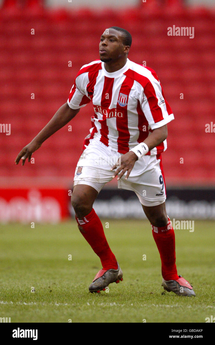 Fußball - Nationwide League Division One - Stoke City / Watford. Gifton Noel-Williams, Stoke City Stockfoto