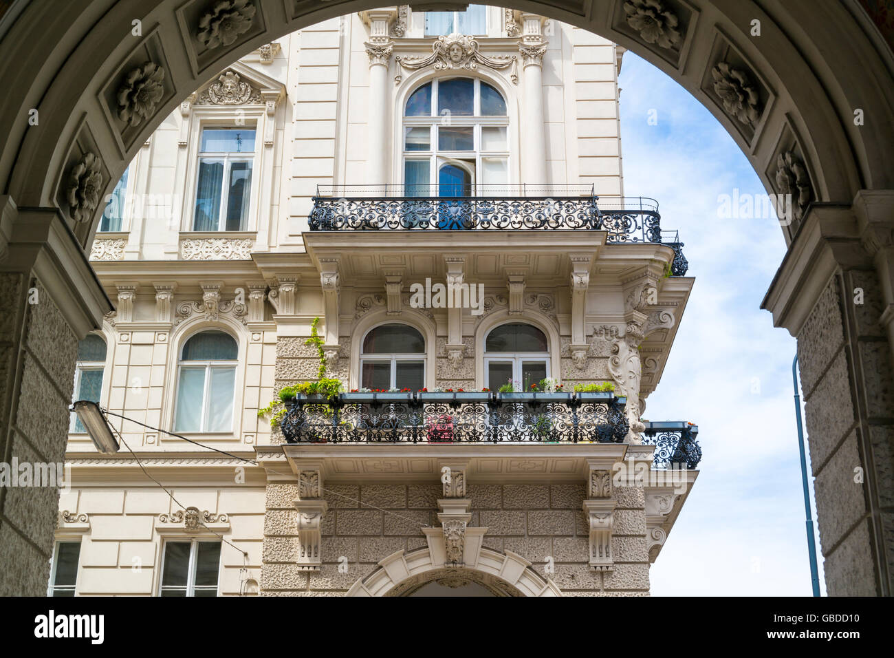 Appartements am Rathausplatz in der Nähe der Ringstraße in der Innenstadt von Wien, Österreich Stockfoto