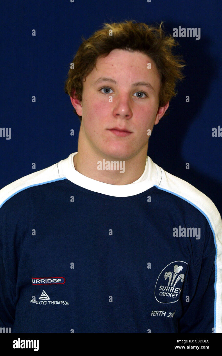 Cricket - Surrey County Cricket Club - Jardine Lloyd Thompson Under 19 Tour Launch. Alan Cope, Surrey unter 19 Jahren Stockfoto