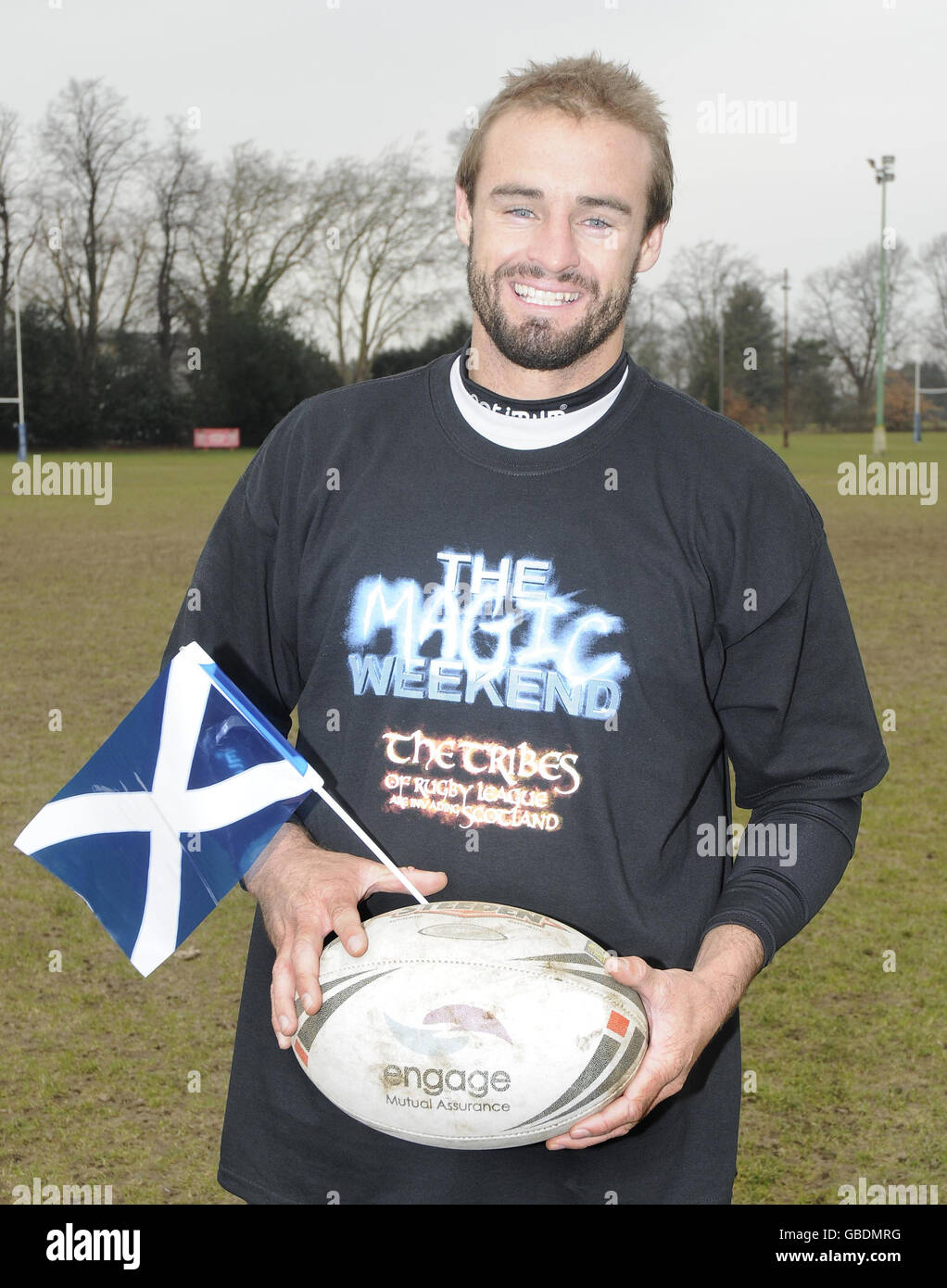 Michael Robertson von Manly Sea Eagles während des Rugby League Magic Weekend-Fotoanrufs auf dem Richmond Athletic Ground, London. Stockfoto