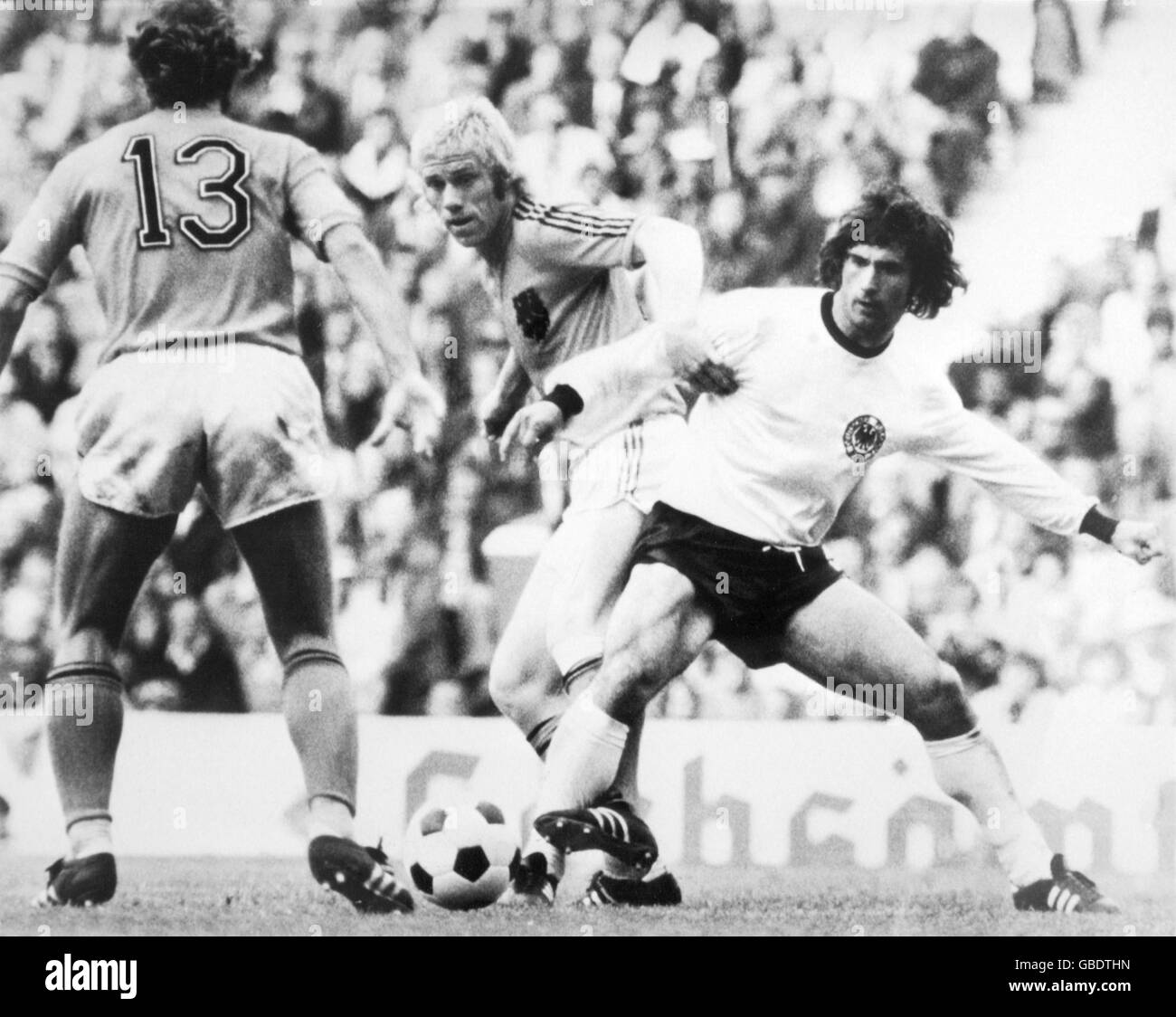 Fußball - Welt-Cup West Deutschland 74 - Finale - West Deutschland gegen Holland Stockfoto