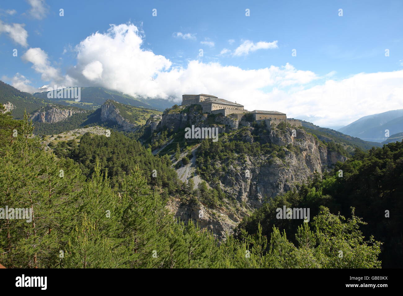 Victor-Emmanuel Fort, Barrière de l'Esseillon, Aussois, Haute Maurienne, nördliche Alpen, Savoie, Frankreich Stockfoto