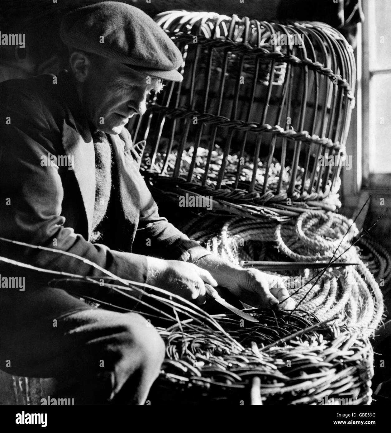 Britische Industrie - Angeln - Hummer - Mullion Cove - 1946 Stockfoto