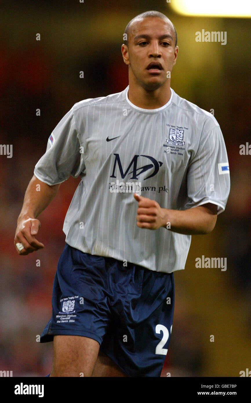 Fußball - LDV Vans Trophy - Finale - Blackpool / Southend United. Lewis Hunt, Southend United Stockfoto