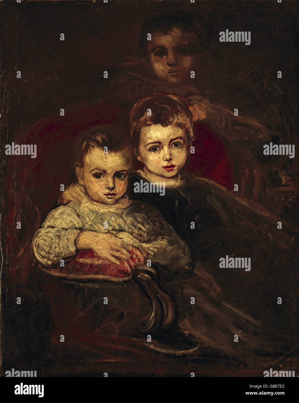 Bildende Kunst, Purkyně, Karel (1834-1868), Kinder des Künstlers (Umelcovy Deti), Nationalgalerie, Prag Stockfoto