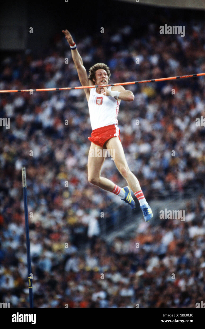 Leichtathletik - Moskau Olympische Spiele 1980 - Stabhochsprung Stockfoto