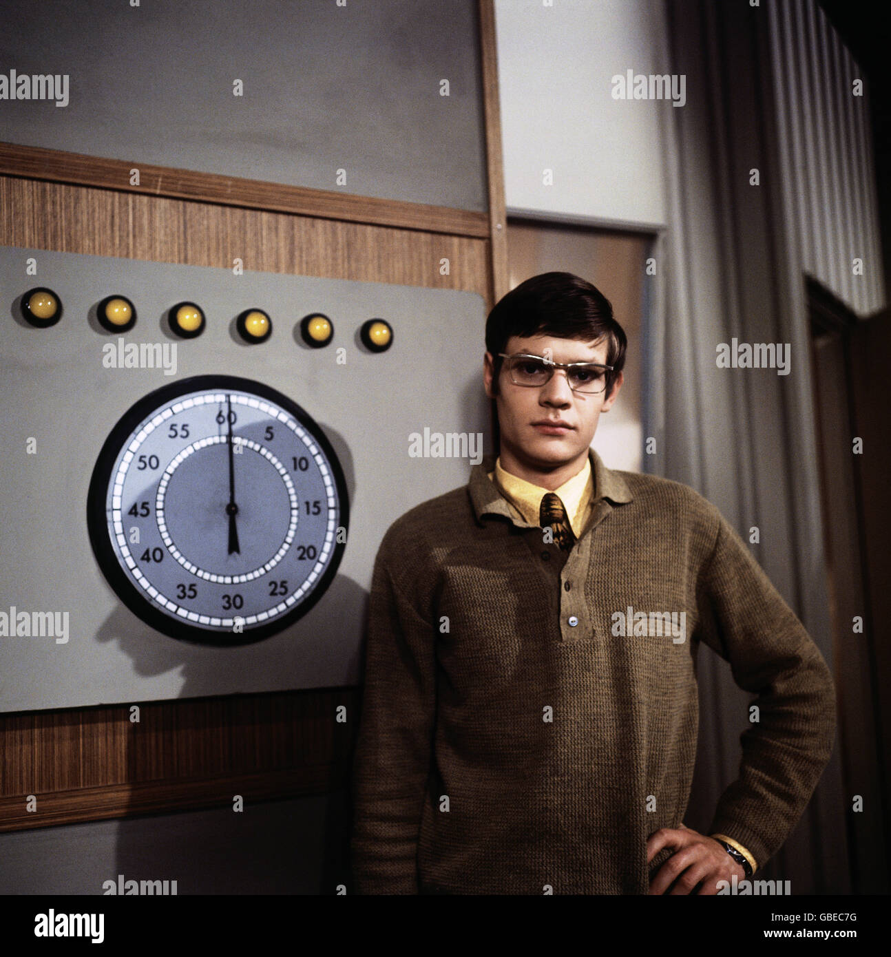 Sendung, Fernsehen, Deutschland, 70er Jahre, TV-Spielshow 'alles oder nichts', 11.9.1970, Teilnehmer Hello Chodura, Zusatzrechte-Clearences-nicht vorhanden Stockfoto