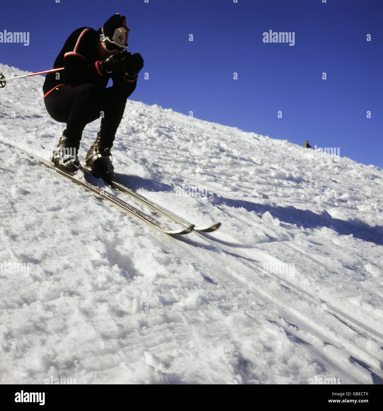 Sport, Wintersport, Skifahren, Skipiste, 1960er, , zusätzliche-Rechte-Clearences-not available Stockfoto