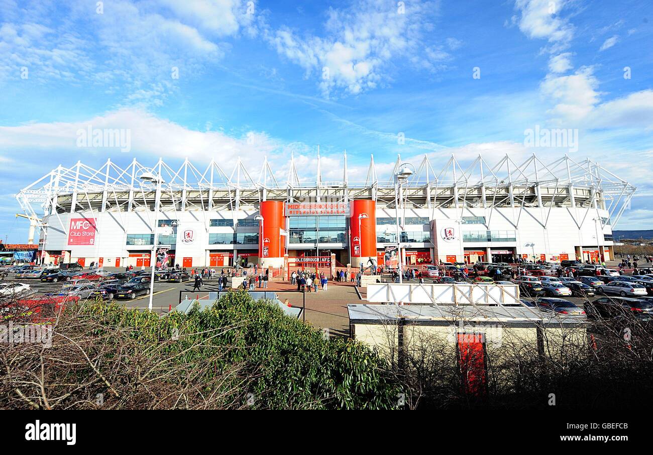 Fußball - Barclays Premier League - Middlesbrough / Wigan Athletic - Riverside Stadium. Allgemeiner Blick auf das Riverside Stadium, Heimstadion des Middlesbrough Football Club. Stockfoto