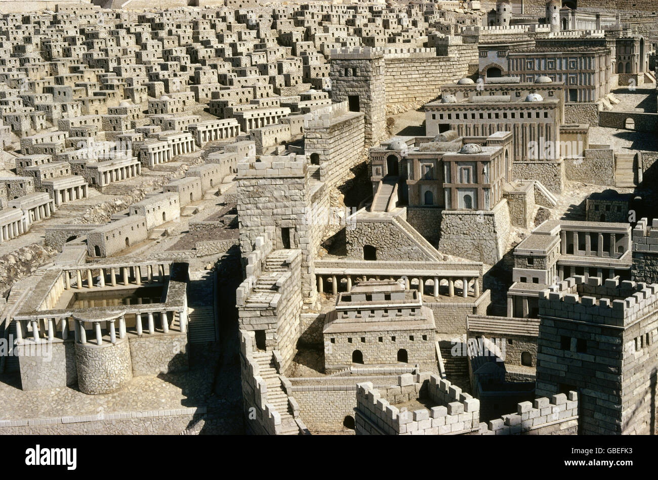 Geographie / Reisen, Israel, Jerusalem, Miniatur der Stadt in der Zeit von Jesus Christus 