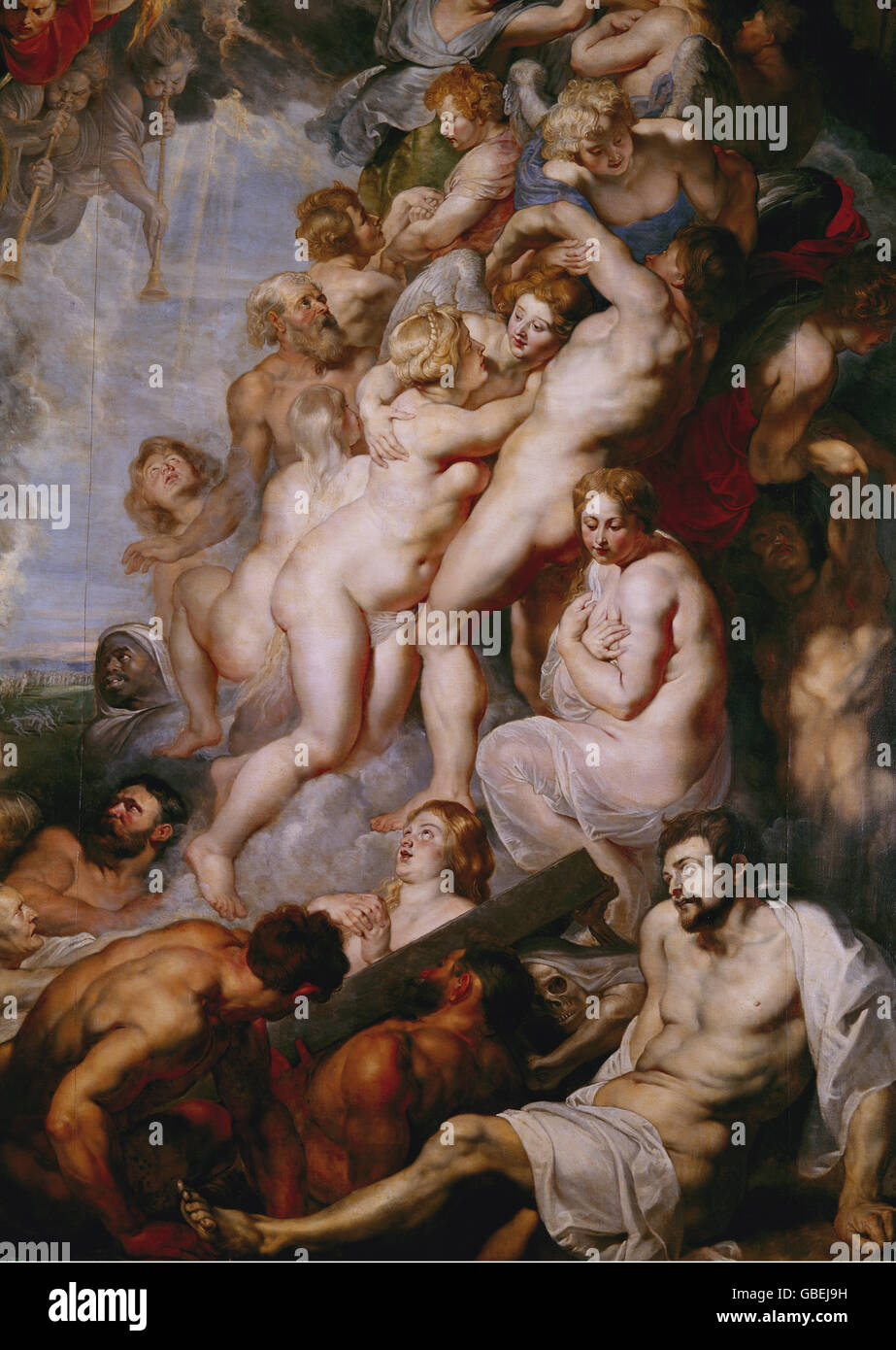 Bildende Kunst, Rubens, Peter Paul (1577-1640), Malerei, "Letzte Gericht", 1615/1616, detail, Stockfoto
