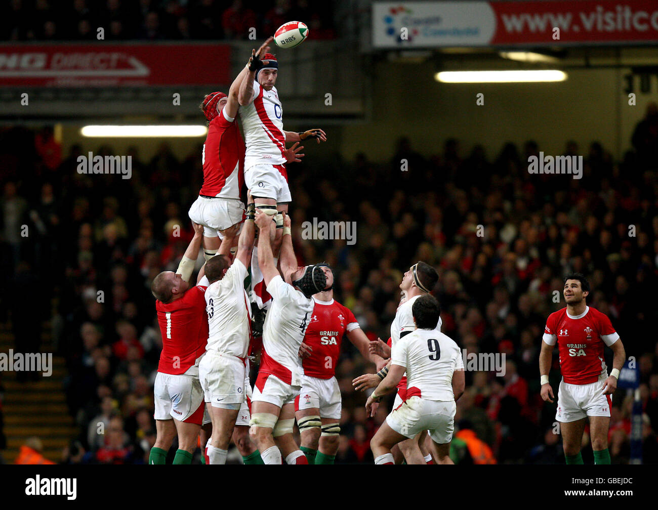 Rugby-Union - RBS Six Nations Championship 2009 - Wales V England - Millennium Stadium Stockfoto